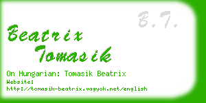 beatrix tomasik business card